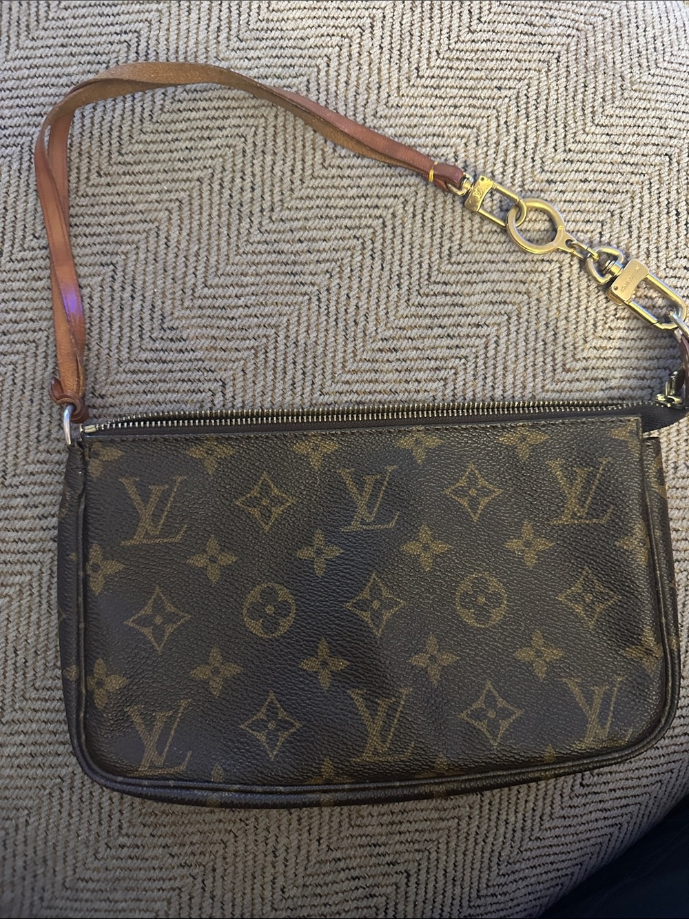 Vintage Louis Vuitton Monogram Canvas Pochette Accessoires - Brown